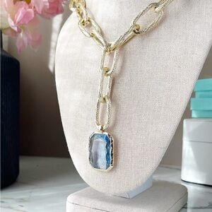 Park Lane BLUEBIRD Necklace Cinderella Blue Pendant Statement Chunky Chain NWT